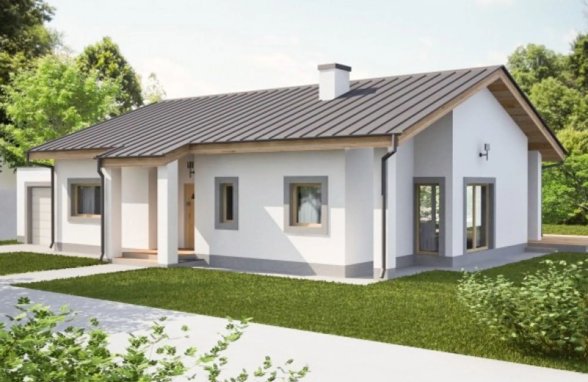 Dům 332 - Bungalov 4kk, sedlová střecha